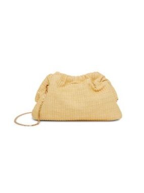 Mansur Gavriel Woven Cloud Clutch in Natural Mini Size